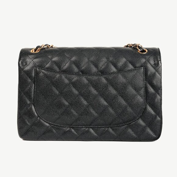 Chanel Timeless Black Caviar Leather Classic Jumbo Double Flap Bag - Picture 4 of 16